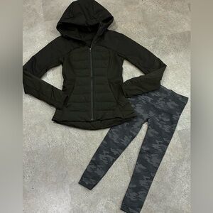 Womens LULULEMON/SPANX Down For It All Jacket & Leggings, sz 4